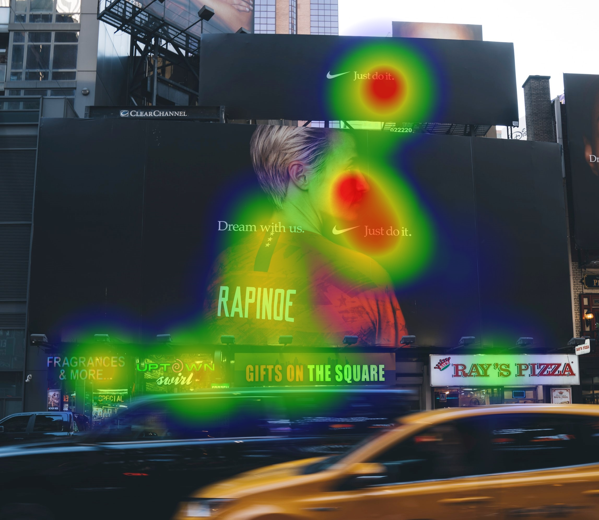 Heatmap billboard eyetracking